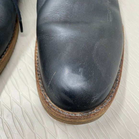 Clarks Men Oxford Shoes 8.5 Blue Leather Lace Up Casual Round Toe Comfort - Picture 3 of 12